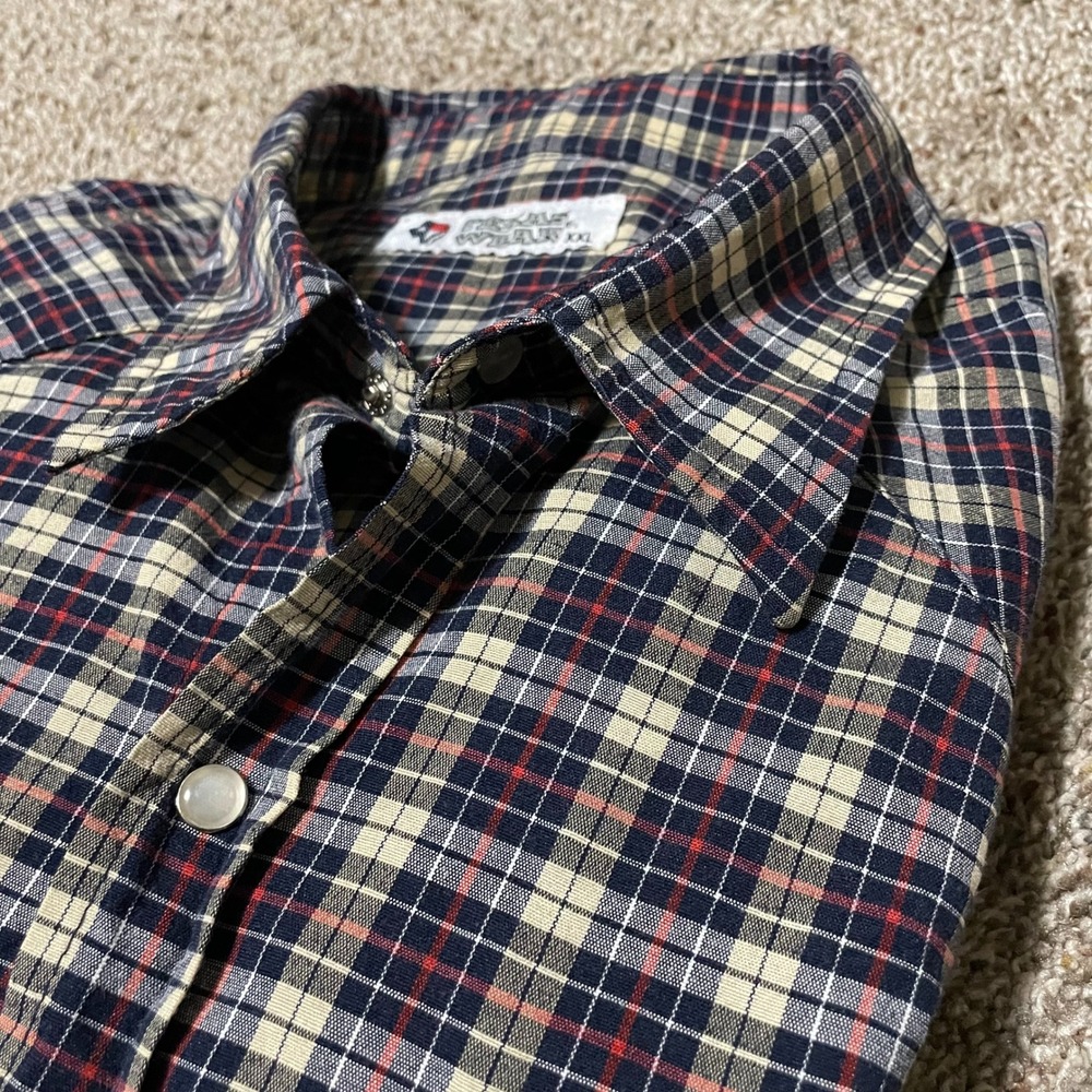 Texas Wear Mens Plaid Long Sleeve Button Up Shirt XXL Western Style